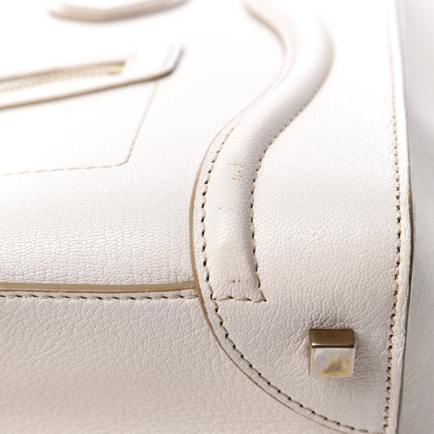 Goatskin Mini Luggage White
