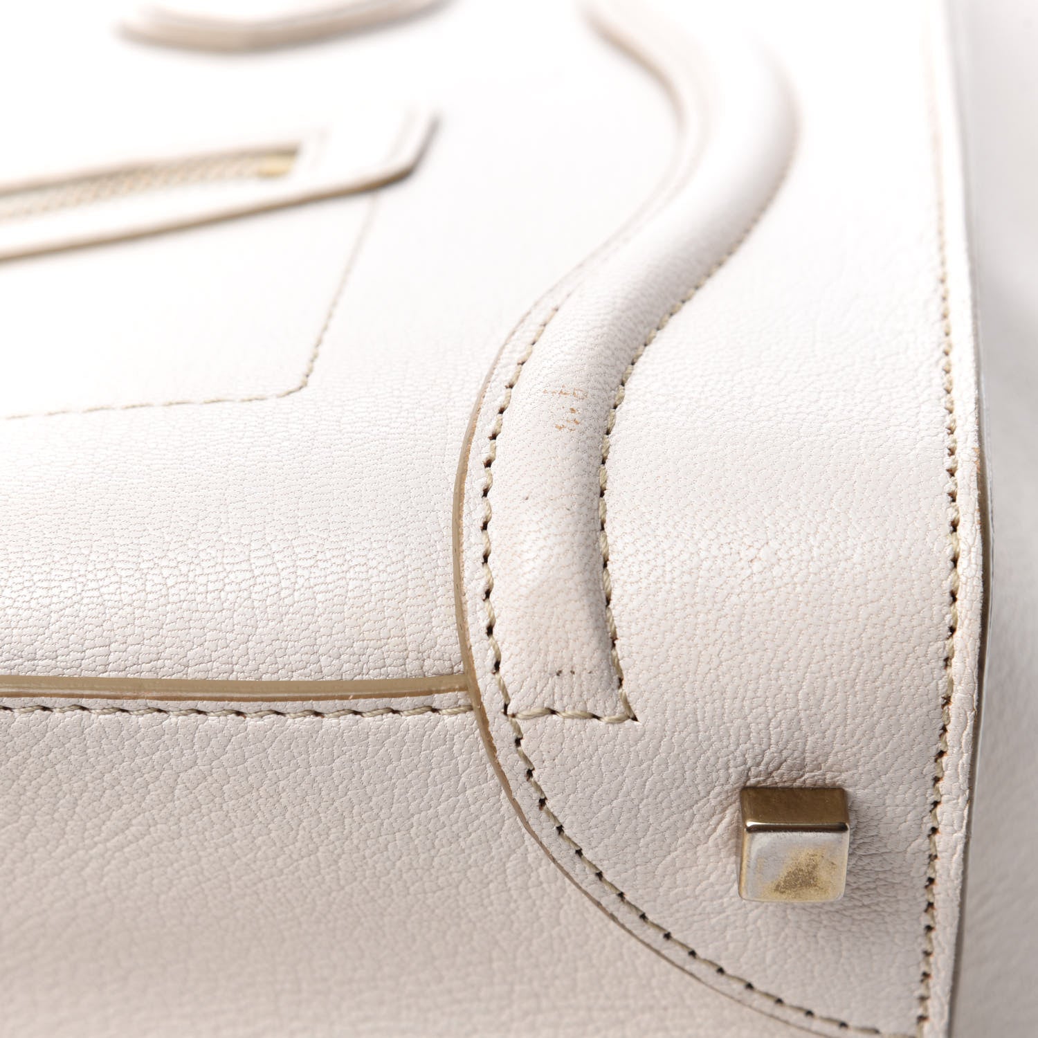 Celine Goatskin Mini Luggage White 11 of 20
