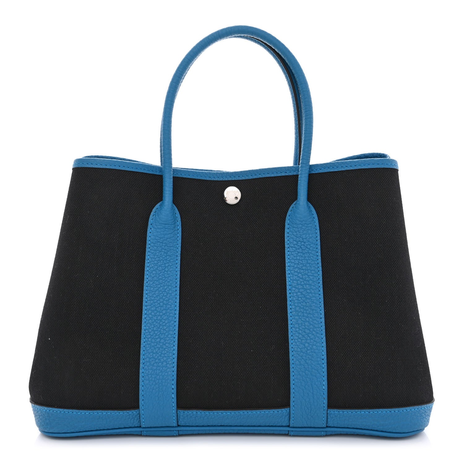 Hermes Toile Negonda Garden Party Tote 30 TPM Black Bleu Zanzibar 1 of 10