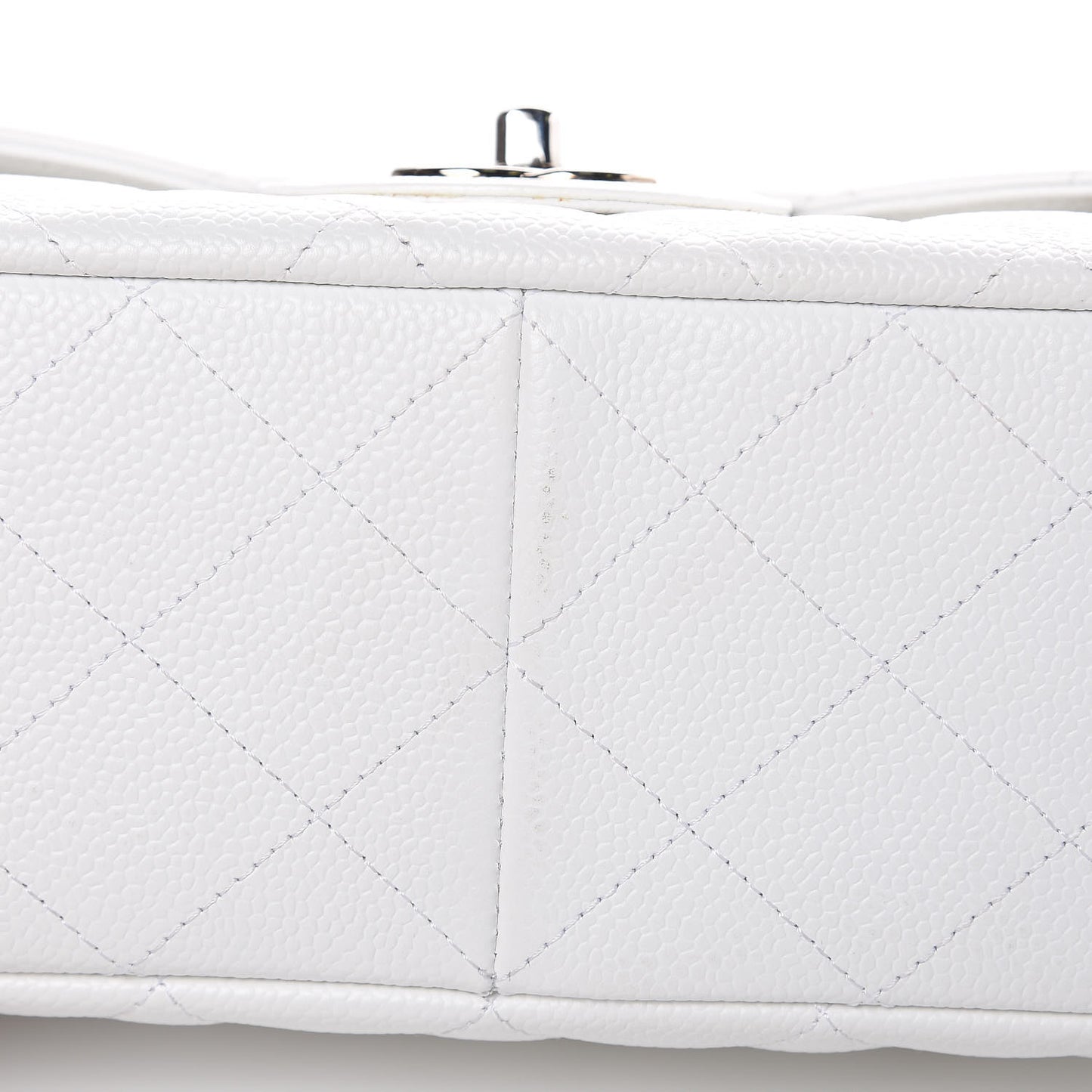 Caviar Quilted Jumbo Single Flap White
