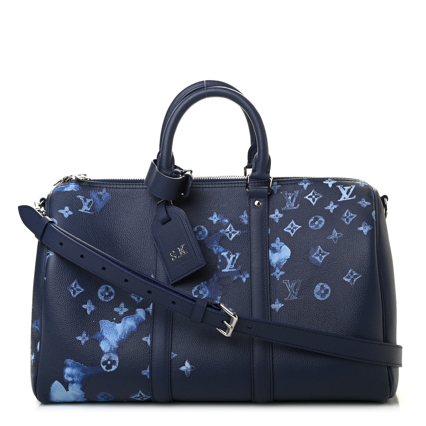 Monogram Ink Watercolor Keepall Bandouliere 40 Blue