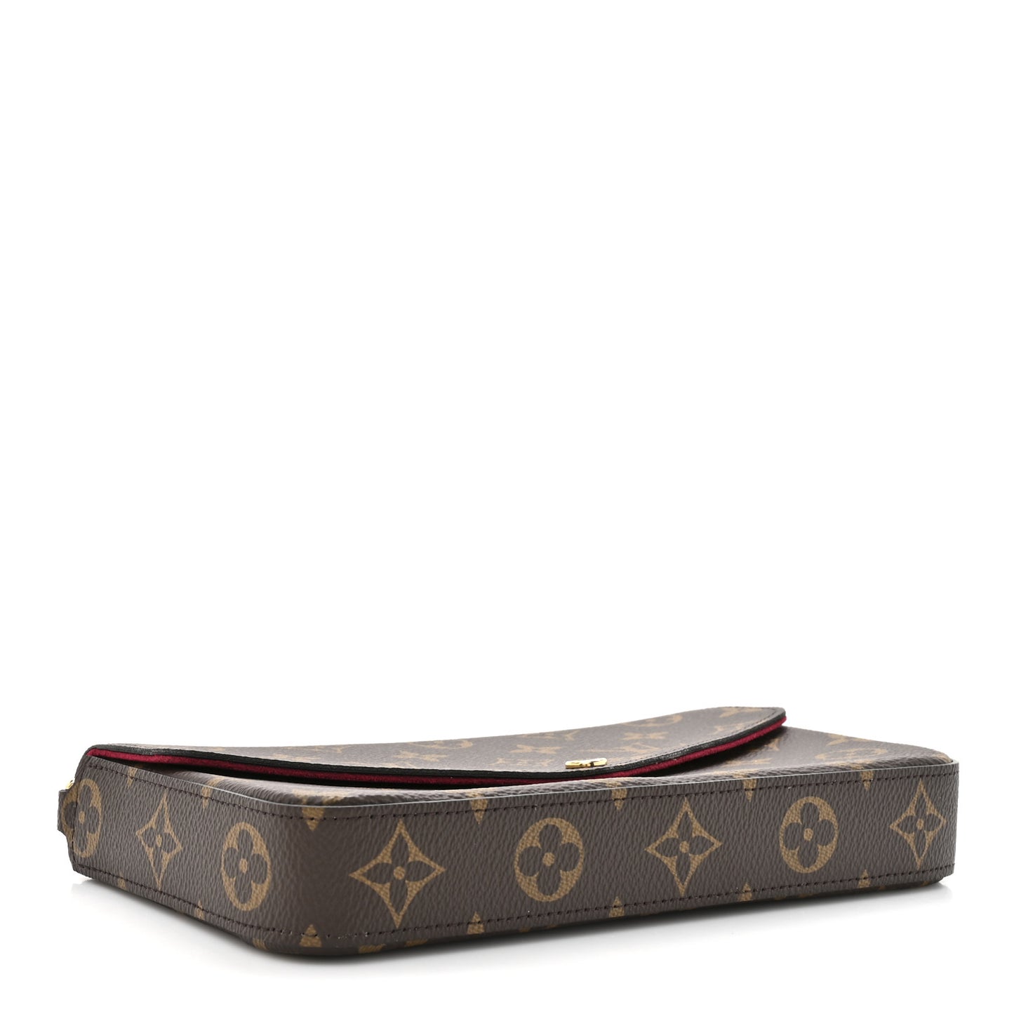 Monogram Pochette Felicie Chain Wallet Fuchsia