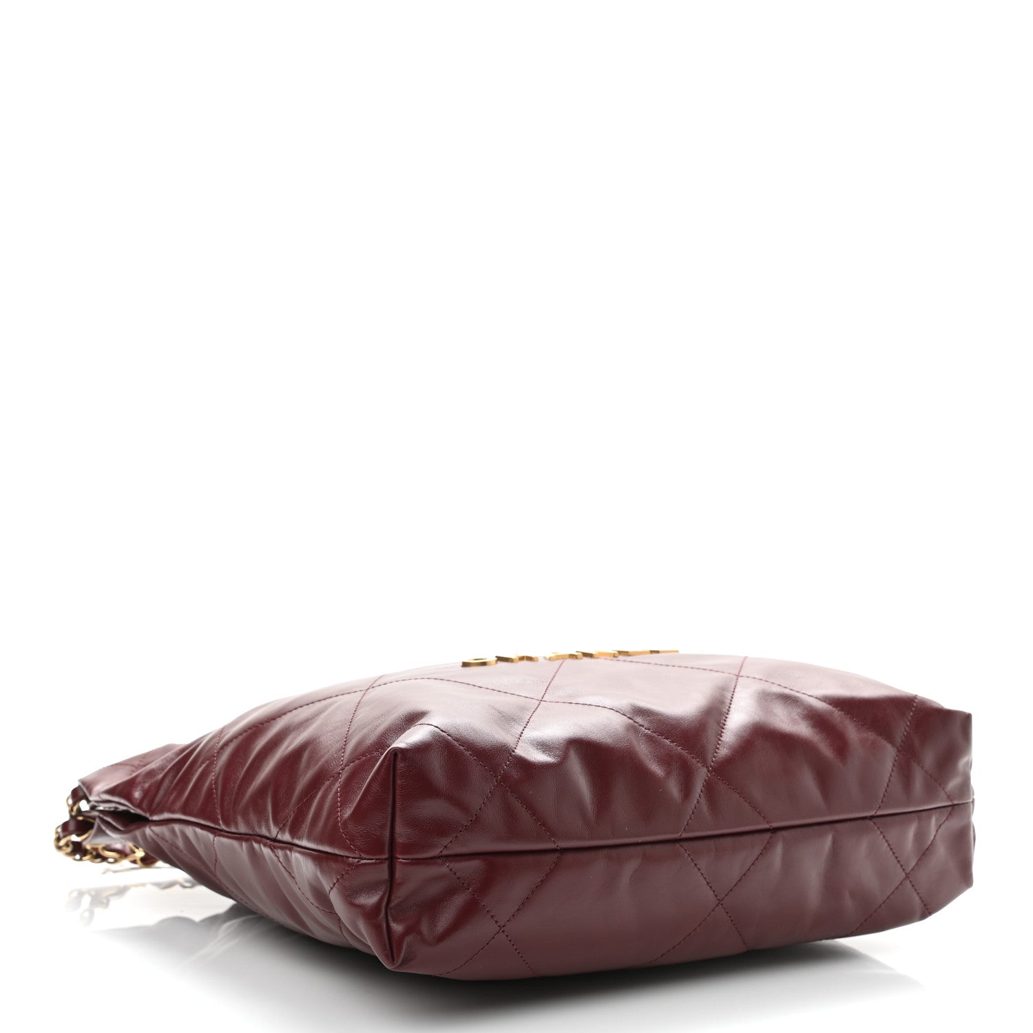 Chanel Shiny Calfskin Quilted Small Chanel 22 Burgundy 5 of 13