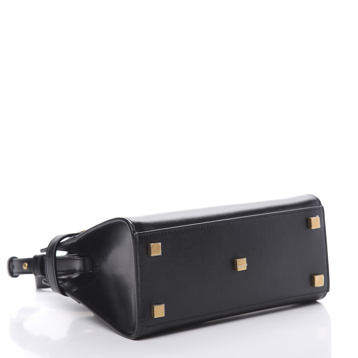 Smooth Calfskin Manhattan Nano Shopper Tote Black