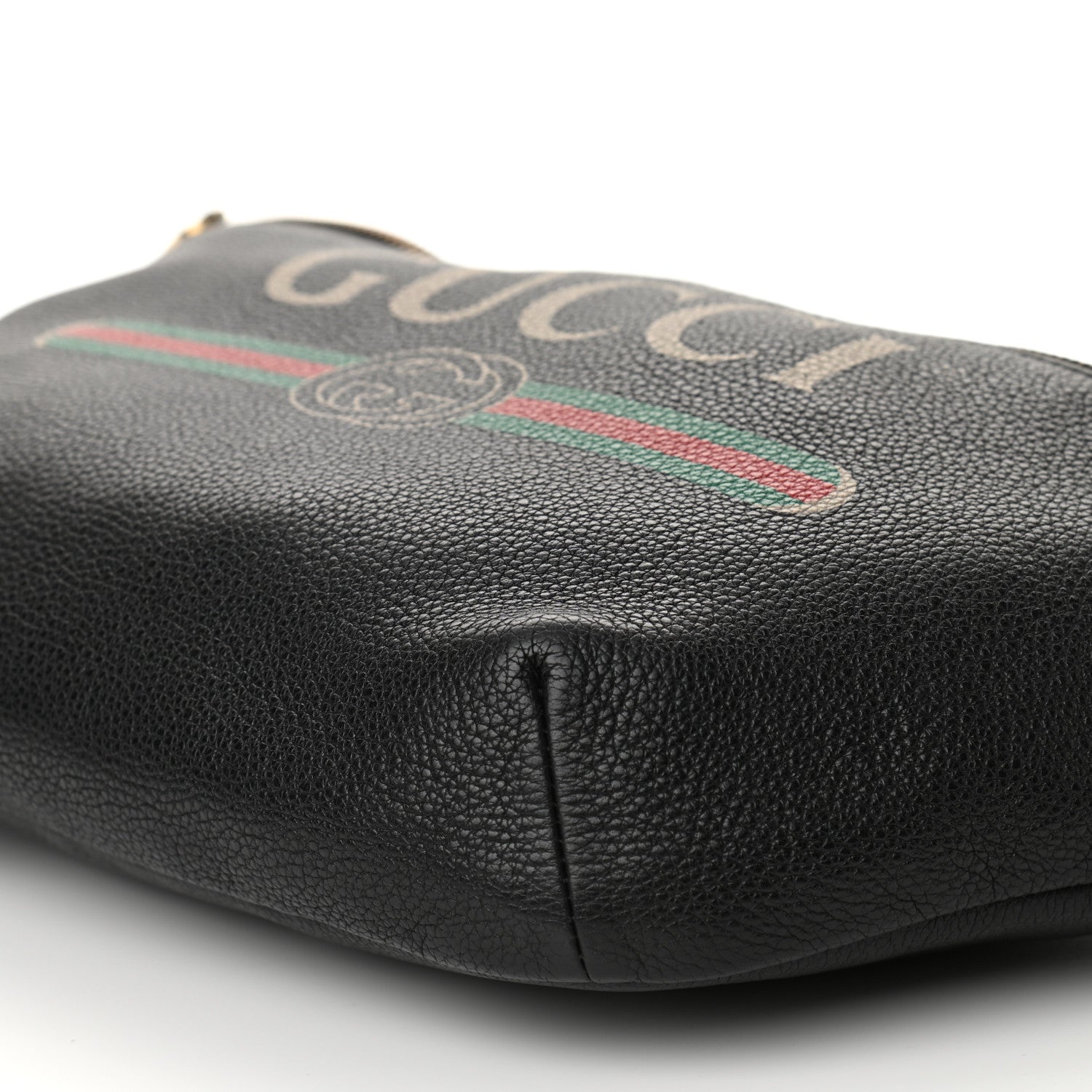 Gucci Grained Calfskin Logo Belt Bag Black 9 of 9