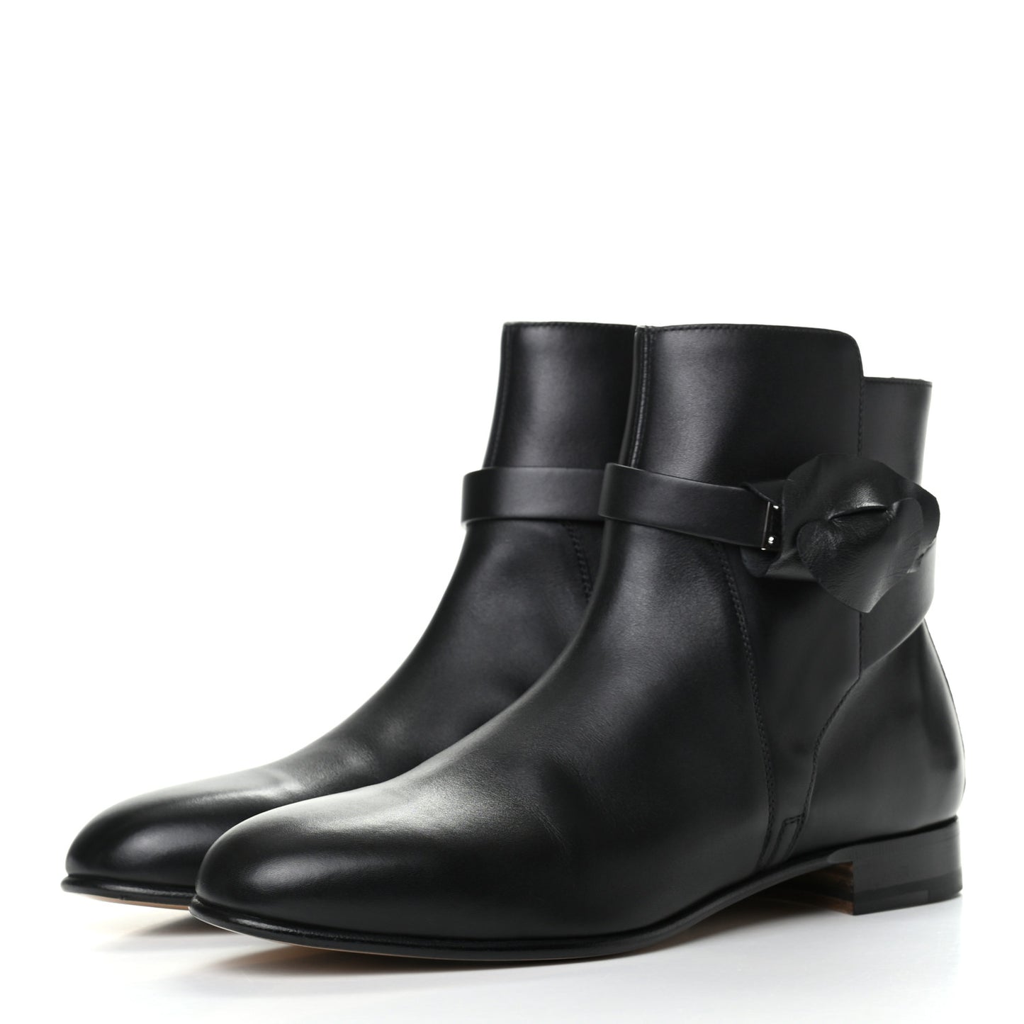Calfskin Neo Low Boots 37.5 Black