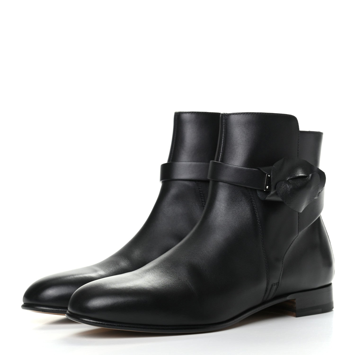 Hermes Calfskin Neo Low Boots 37.5 Black 3 of 9