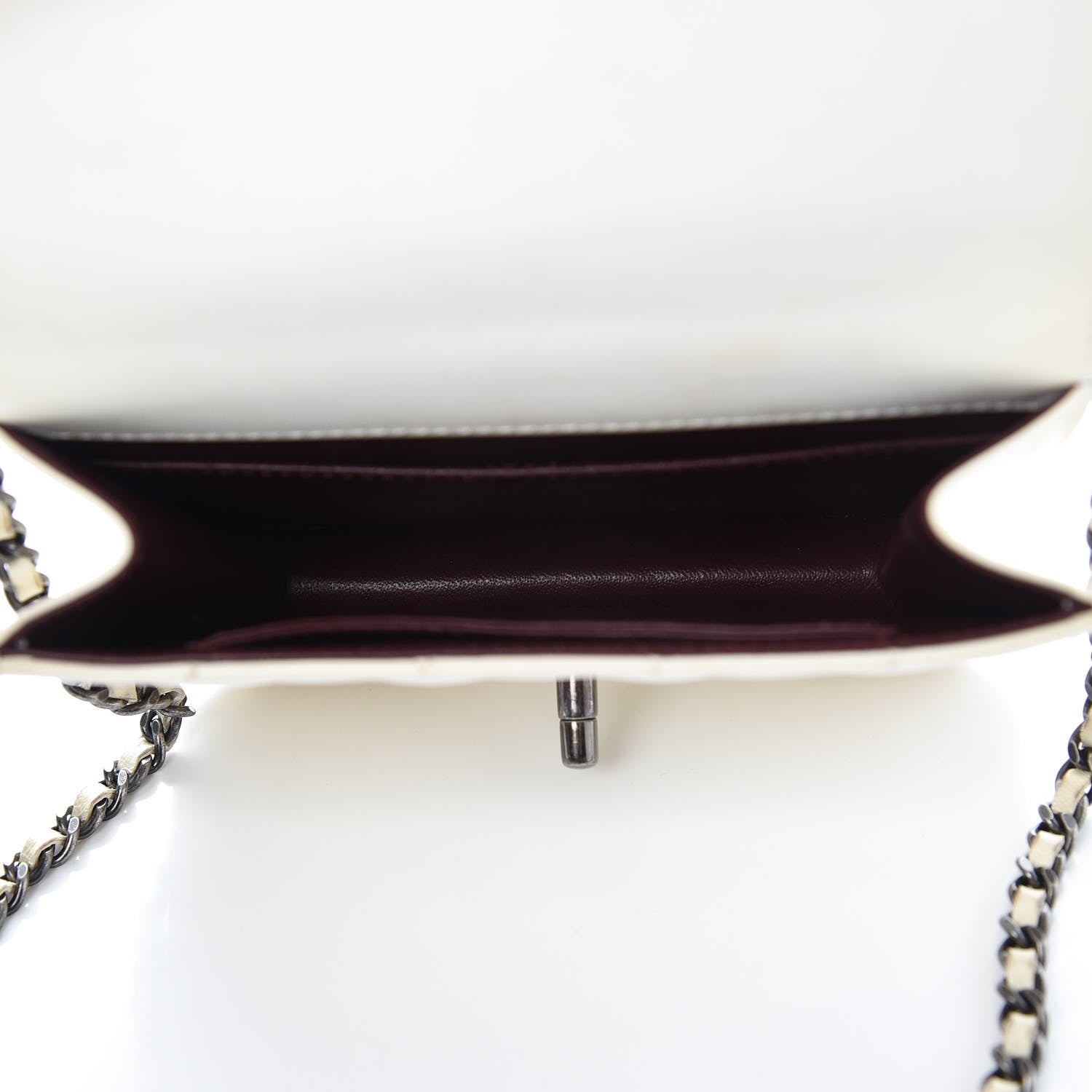 Chanel Lambskin Quilted Mini Crossing Times White 8 of 12