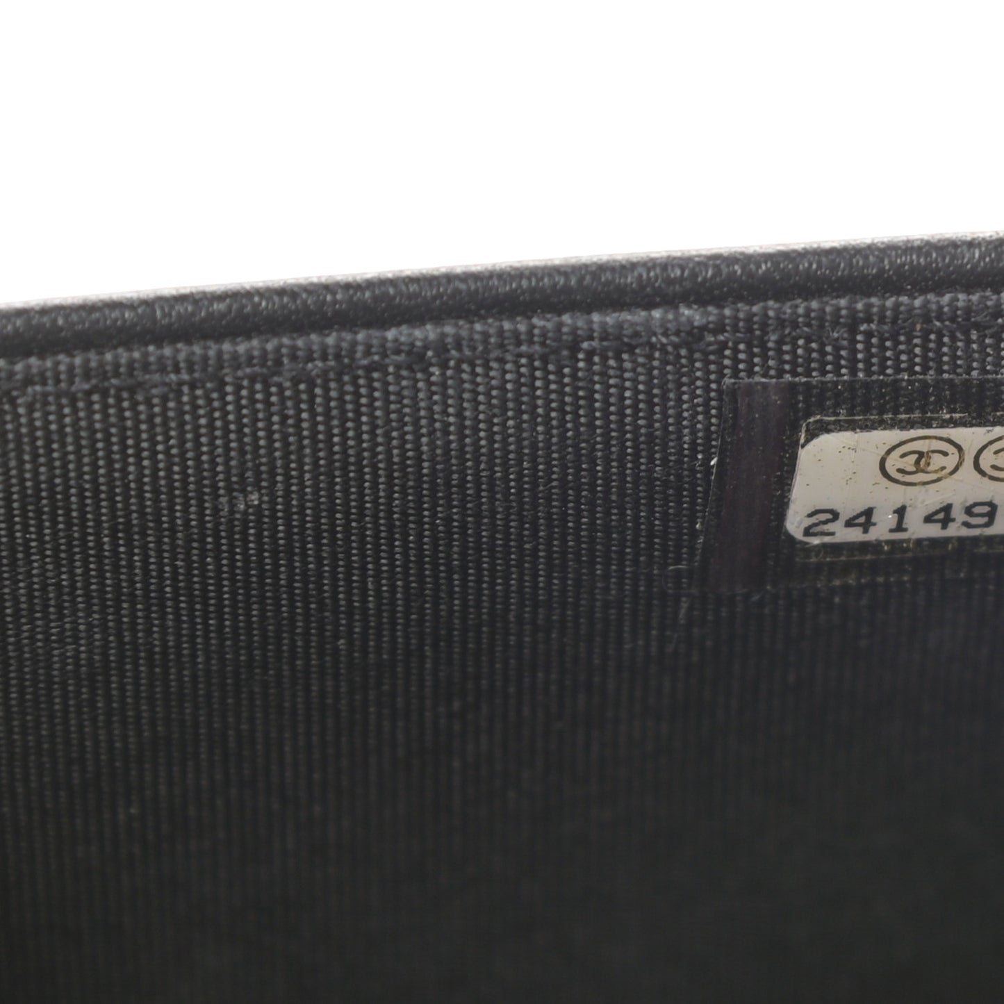 Calfskin Quilted Chain Around Boy Wallet On Chain WOC Black