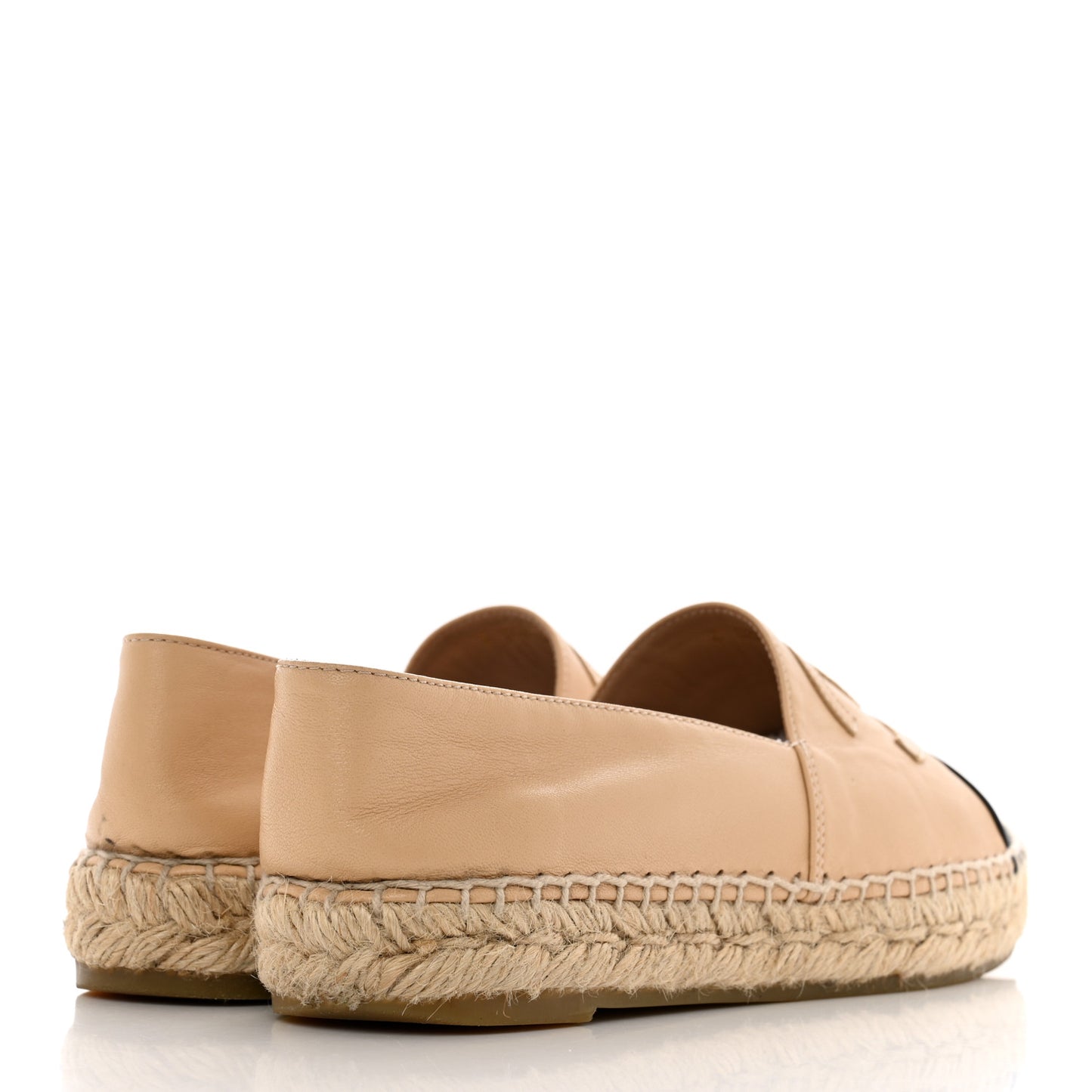 Lambskin CC Espadrilles 38 Beige Black