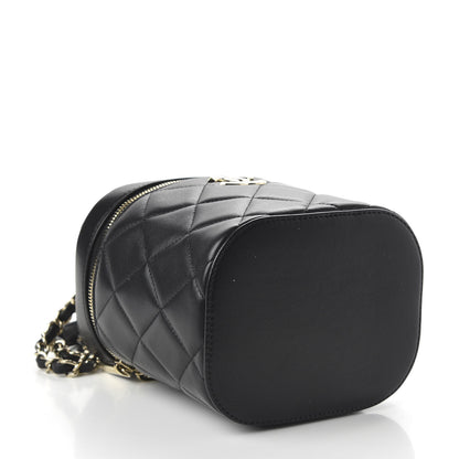 Chanel Lambskin Quilted Trendy Vanity Case Black 4 of 10