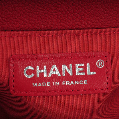 Chanel Caviar Quilted Medium Boy Flap Red 6 of 7