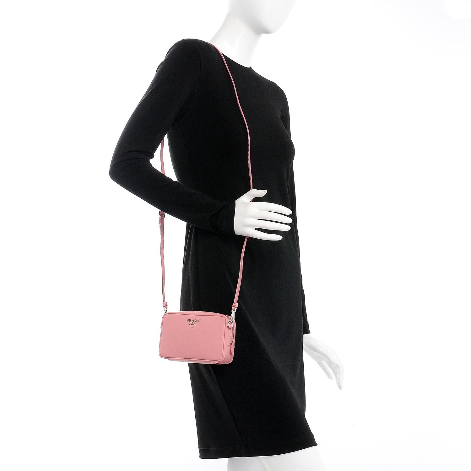 Prada Saffiano Mini Camera Crossbody Petalo 2 of 7
