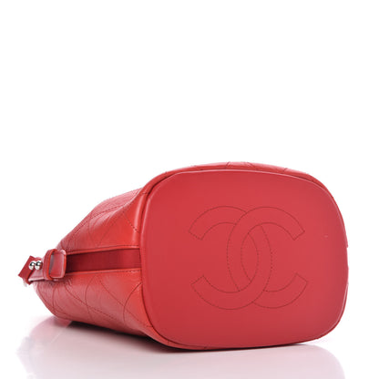 Chanel Aged Calfskin Quilted Medium CC Chain Bucket Drawstring Bag 4 of 10