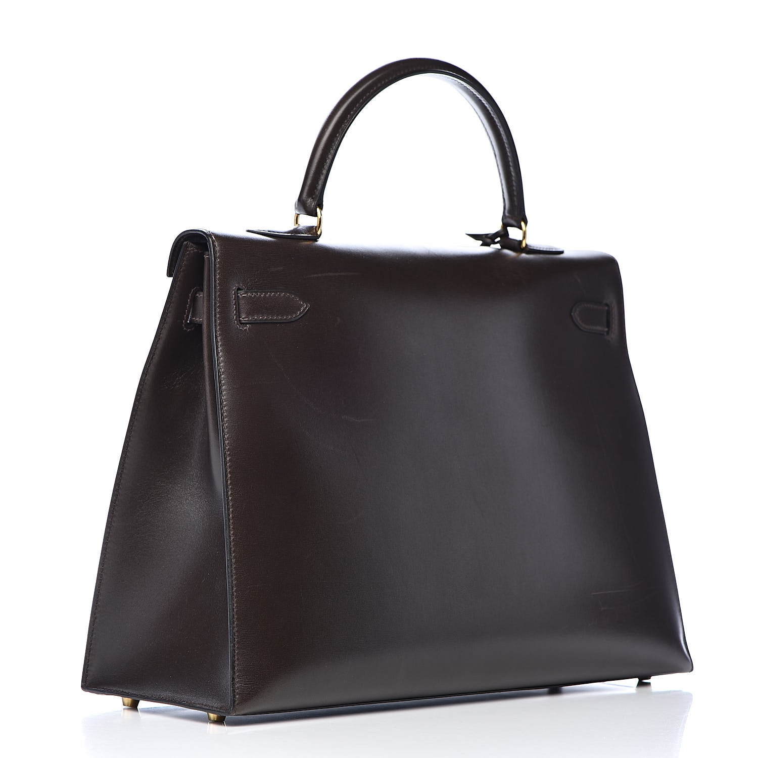 Hermes Box Kelly Sellier 35 Chocolate 3 of 44