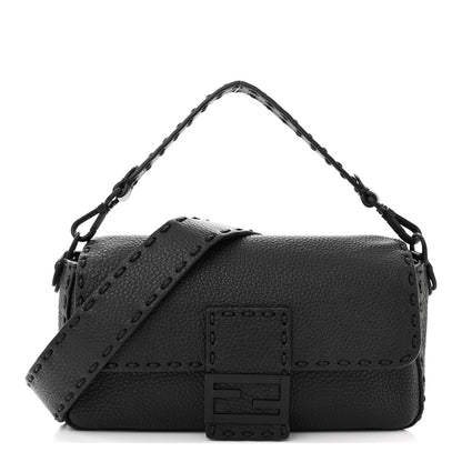 Fendi Cuoio Romano Selleria Baguette Black 1 of 11
