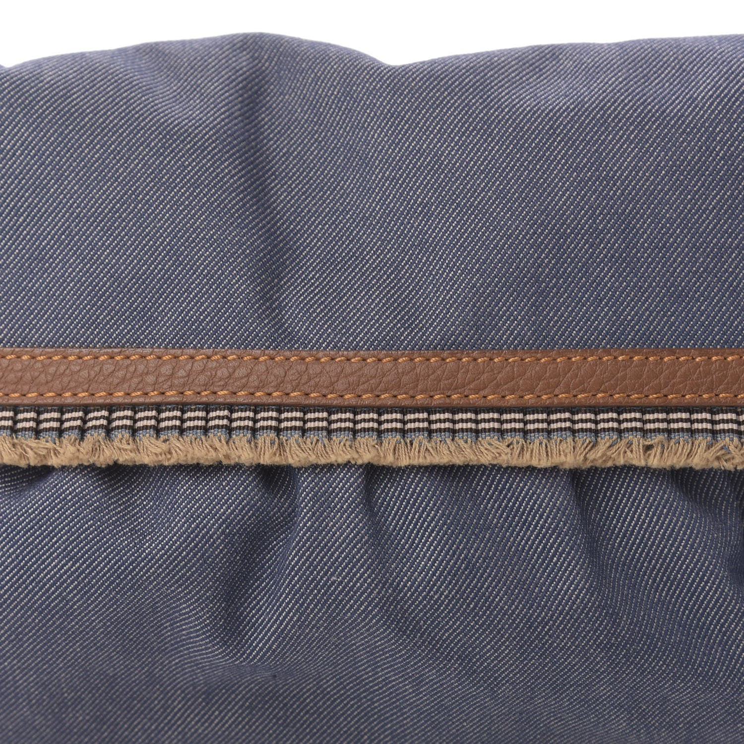Fendi Denim Small Chef Shoulder Bag Blue 9 of 9