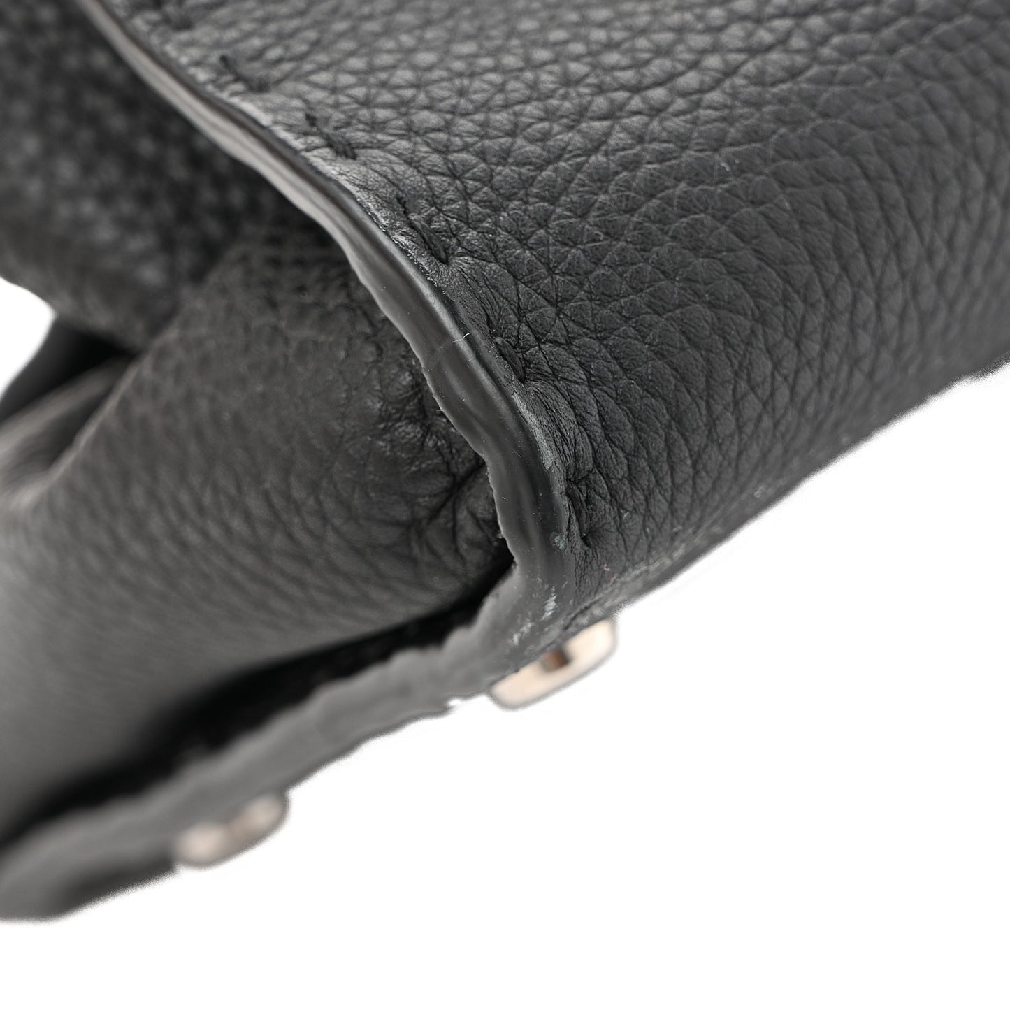 Cuoio Romano Selleria Bi-Color Large Peekaboo Iconic Satchel Black Mou