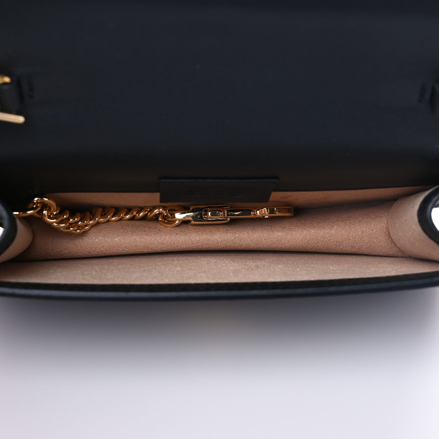 Gucci Calfskin Super Mini Sylvie Chain Shoulder Bag Black 5 of 7
