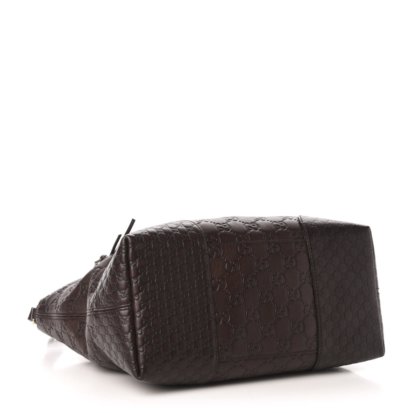 Guccissima Medium Bree Foldover Tote Chocolate