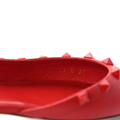 Valentino Garavani Nappa Monochrome Rockstud Slingback Flats 37 Rosso Valentino 8 of 9