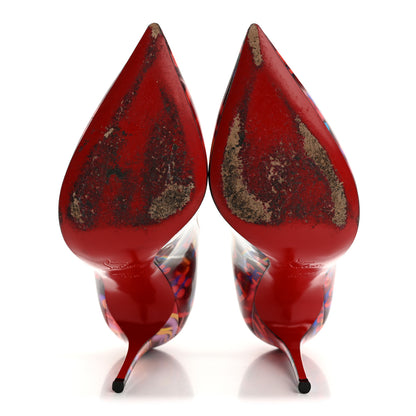 Christian Louboutin Patent Discolaser Hot Chick 100 Pumps 35.5 Multicolor Lin Yellow 6 of 9