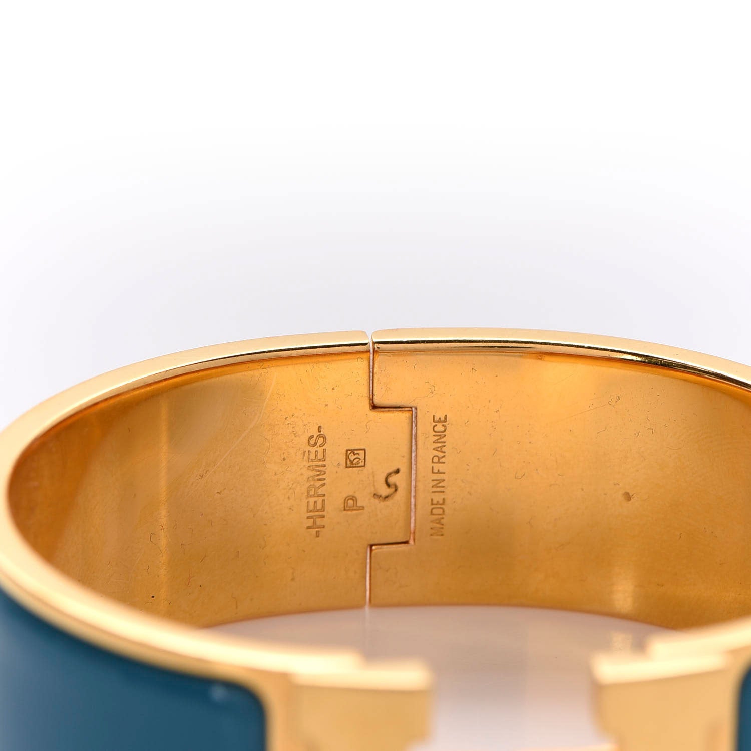 Hermes Enamel Wide Clic Clac H Bracelet PM Bleu Indien 4 of 4
