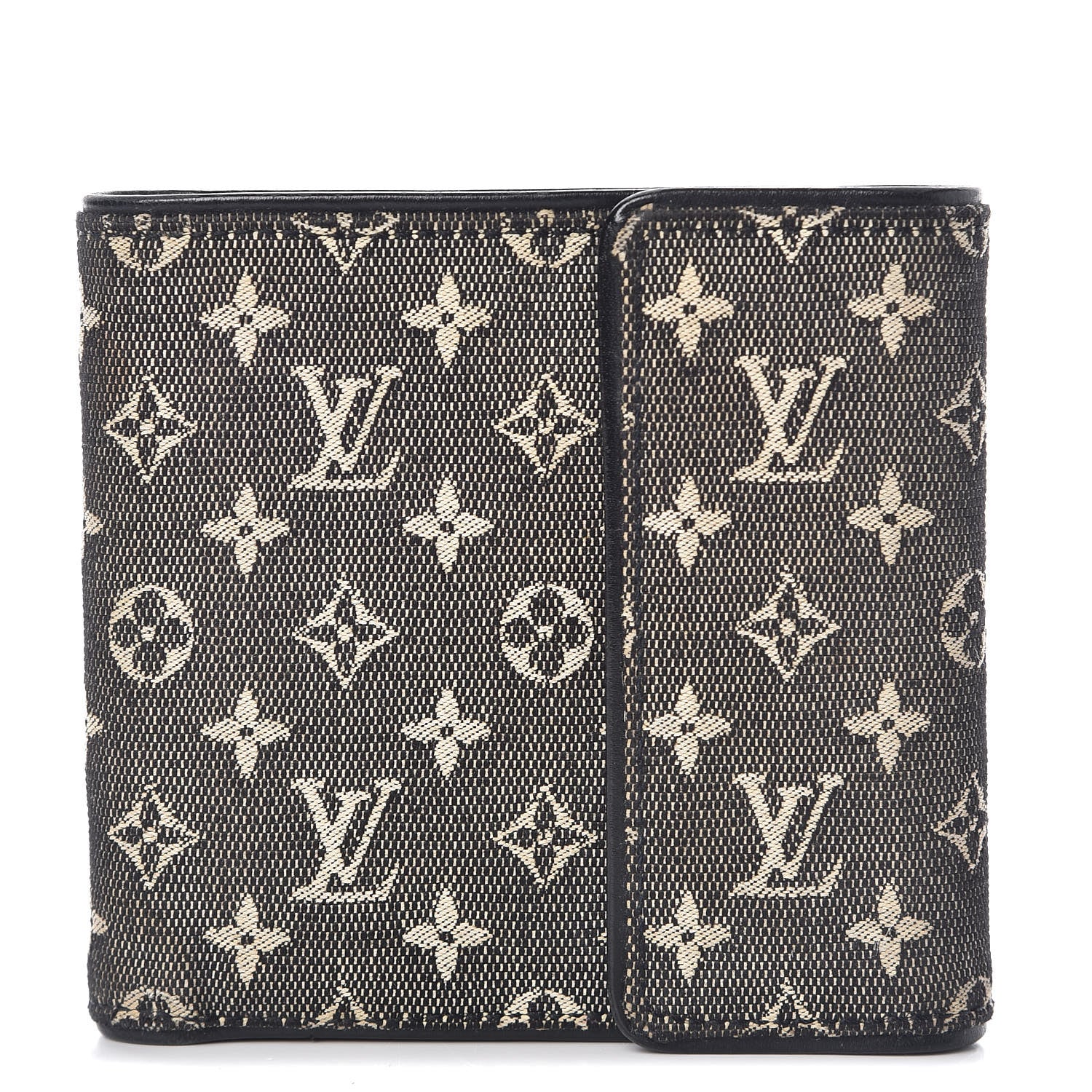 Louis Vuitton Mini Monogram Compact Wallet Black 1 of 9