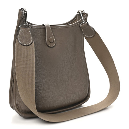Hermes Taurillon Clemence Evelyne PM Etoupe 3 of 10