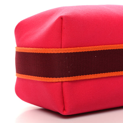 Hermes Canvas Small Bride-A-Brac Pouch Hibiscus 8 of 9