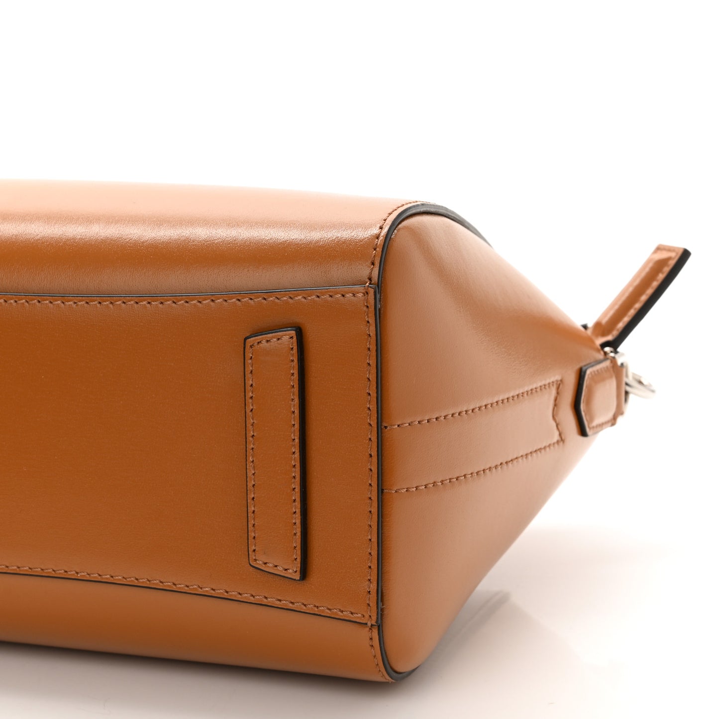 Shiny Lord Calfskin Mini Antigona Camel