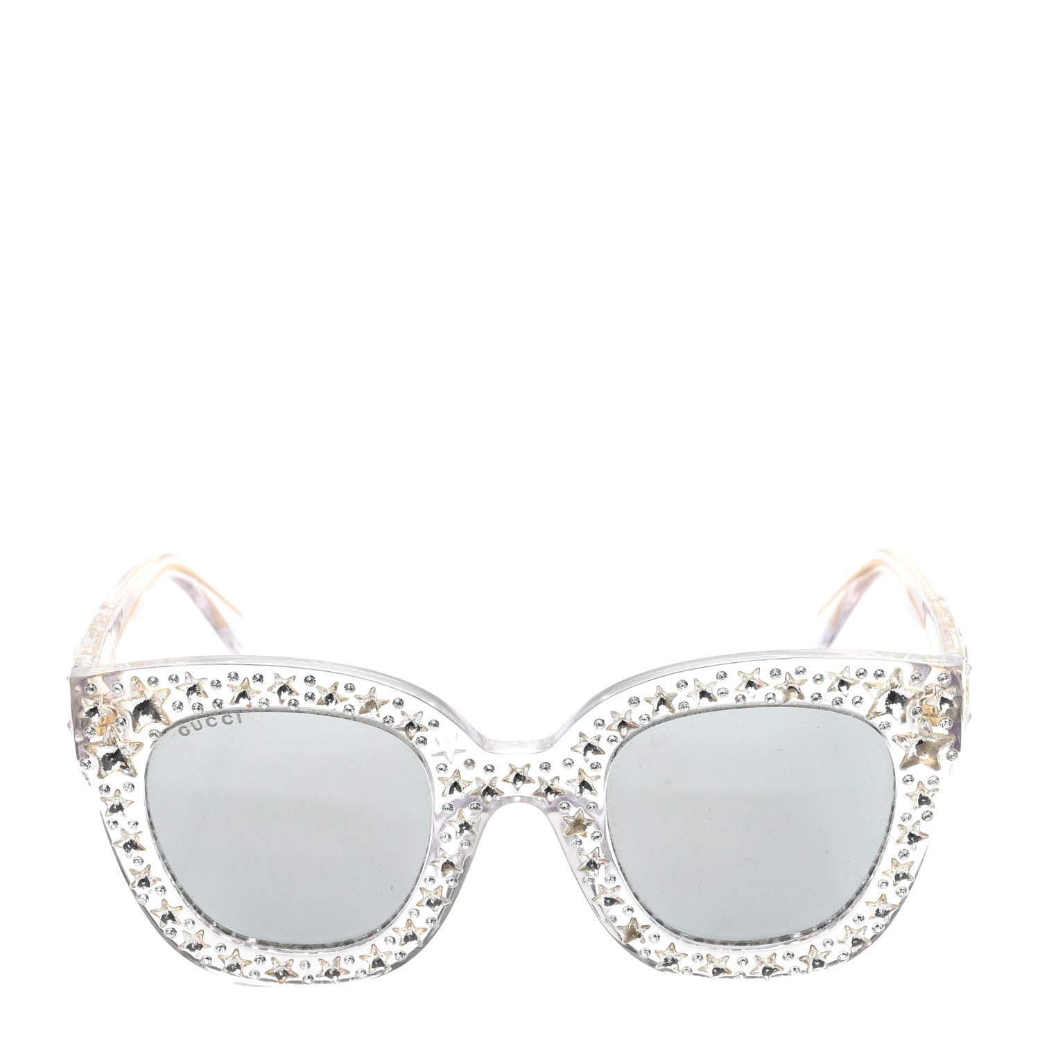 Gucci Acetate Crystal Oversize Mirrored Star Sunglasses GG0116S 2 of 8