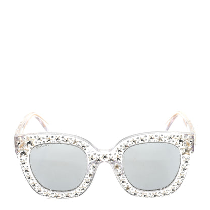 Gucci Acetate Crystal Oversize Mirrored Star Sunglasses GG0116S 2 of 8