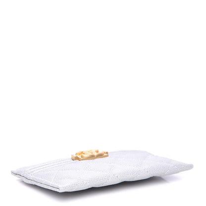 Chanel Caviar Quilted Boy Card Holder Grey 4 of 9