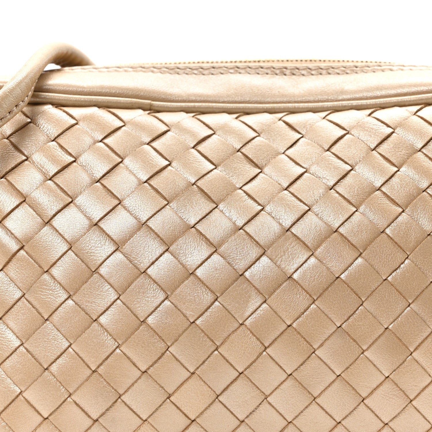 Bottega Veneta Metallic Nappa Intrecciato Mini Crossbody Rose Gold 8 of 10