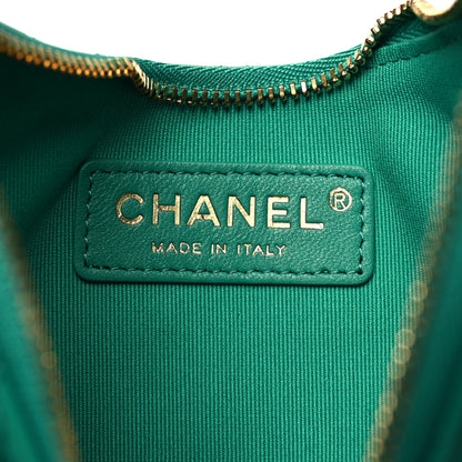 Chanel Lambskin Quilted Small Hobo Bag Green 6 of 10