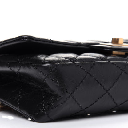 Chanel Aged Calfskin Quilted 2.55 Reissue Flap Belt Bag Clutch Black 11 of 14