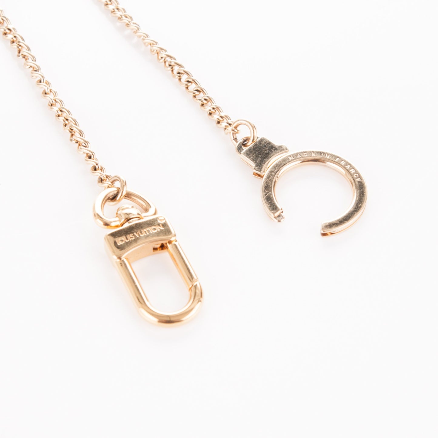 Metal Pochette Extender Key Ring Chain Gold