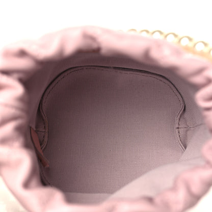 Chanel Calfskin Quilted Pearl Mini About Pearls Drawstring Bucket Light Pink 5 of 9