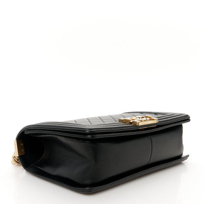 Chanel Lambskin Quilted Medium Boy Flap Black 4 of 10