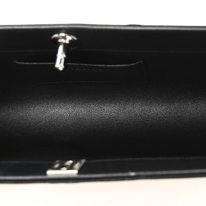 Chanel Rattan Calfskin CC Chain Wristlet Clutch Black Beige 5 of 10