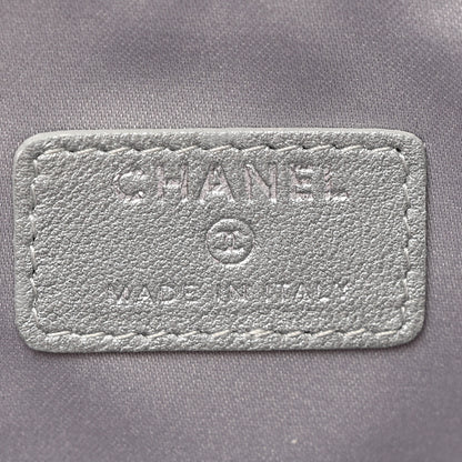Chanel Lambskin Camellia Embossed Cosmetic Case Black 6 of 12