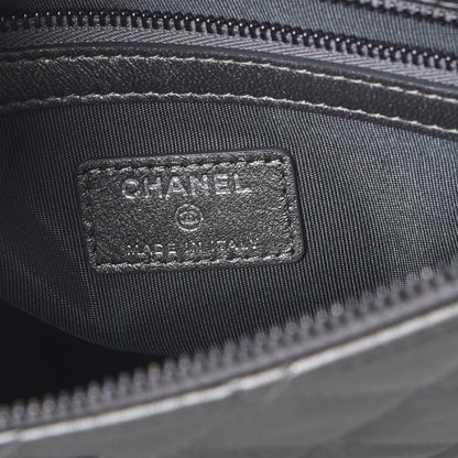 Chanel Metallic Lambskin Quilted Medium Cosmetic Case Silver 6 of 8