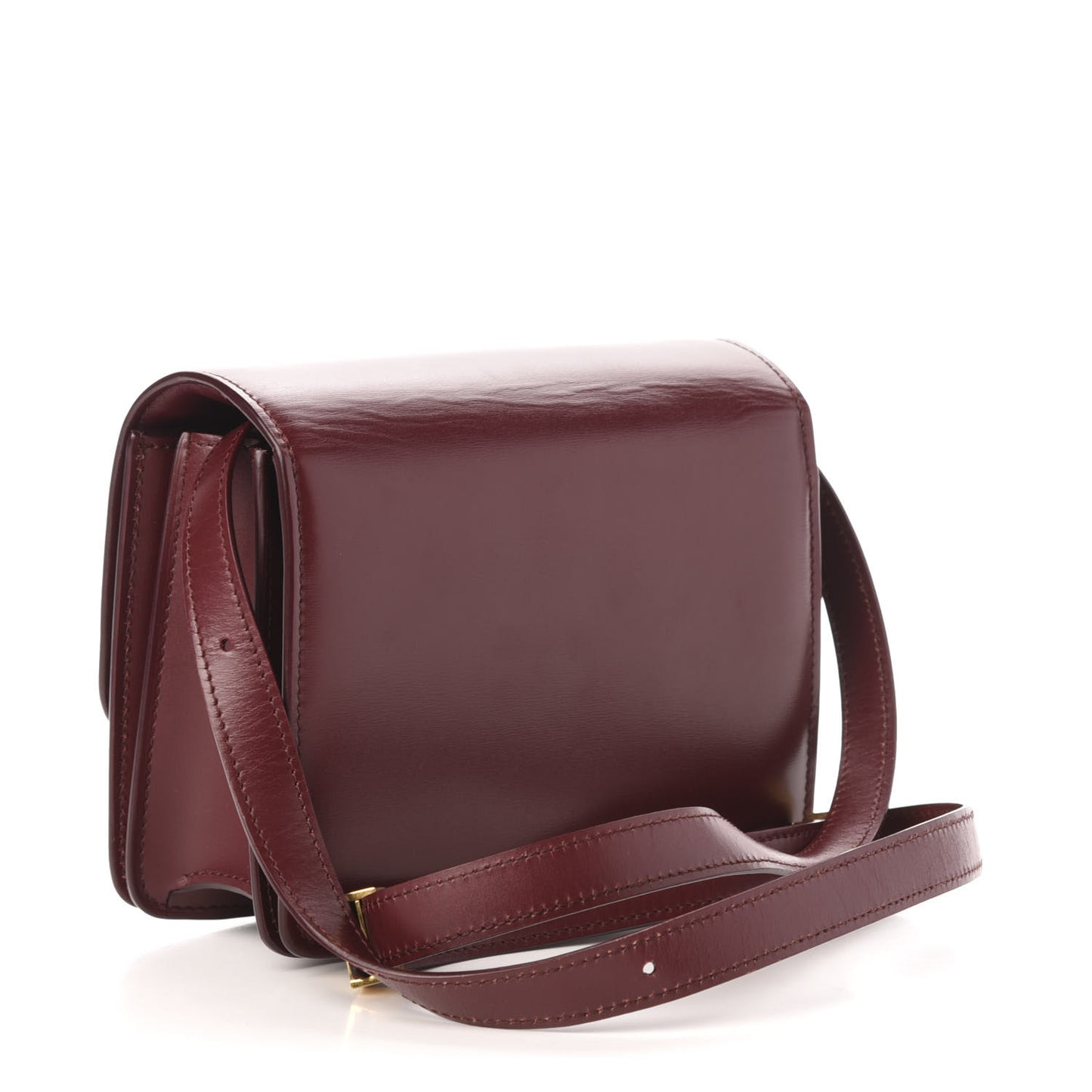Box Calfskin Small Classic Box Flap Bag Burgundy