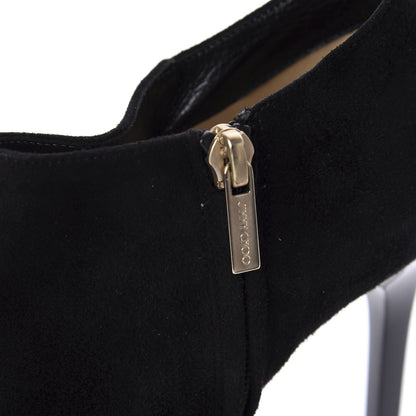 Jimmy Choo Suede Lindsey Sue 100 Ankle Boots 36 Black 10 of 10