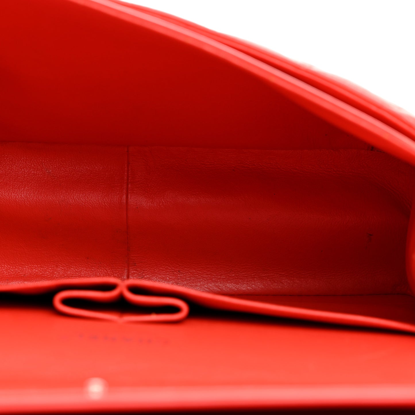 Lambskin Quilted Jumbo Double Flap Red