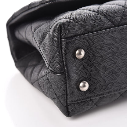 Chanel Caviar Lizard Quilted Mini Coco Handle Flap Black 8 of 9