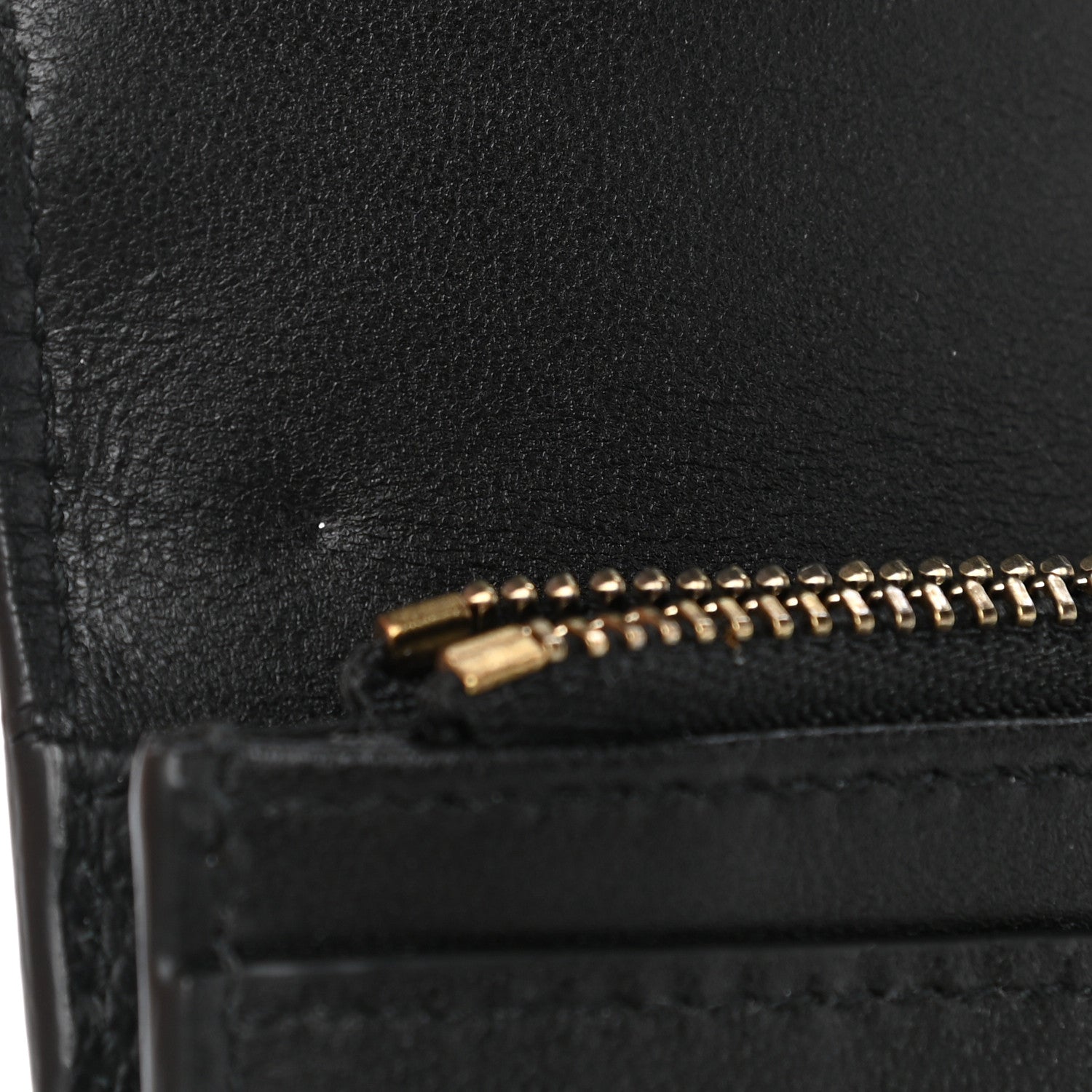 Christian Dior Grained Calfskin Saddle Wallet Lotus Black 9 of 10