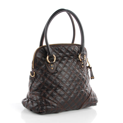 Marc Jacobs Lacquered Goatskin Quilting Class Satchel Truffle 3 of 10