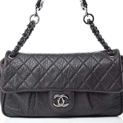 Chanel Distressed Lambskin Lady Braid Flap Dark Purple 10 of 15